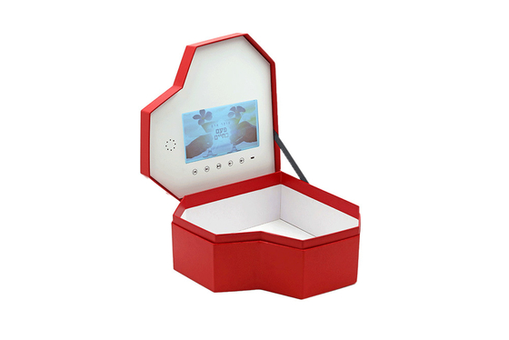 جعبه هدیه تصویری صفحه نمایش LCD شکل قلب USB 3GP فرمت ویدئویی MKV 512 مگابایت حافظه