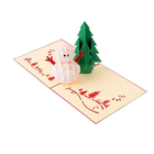OEM Promotional 3D Pop Up Greeting Card for Christmas ROHS FCC Certificate