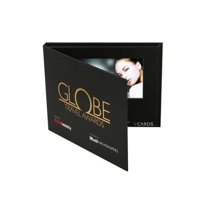7 اینچ HD LCD Video Brochure Card Full Color 256MB حافظه مواد سخت کاغذی