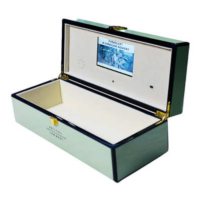 جعبه هدیه ویدئویی LCD دابل دکر پخش خودکار با لمینیت براق